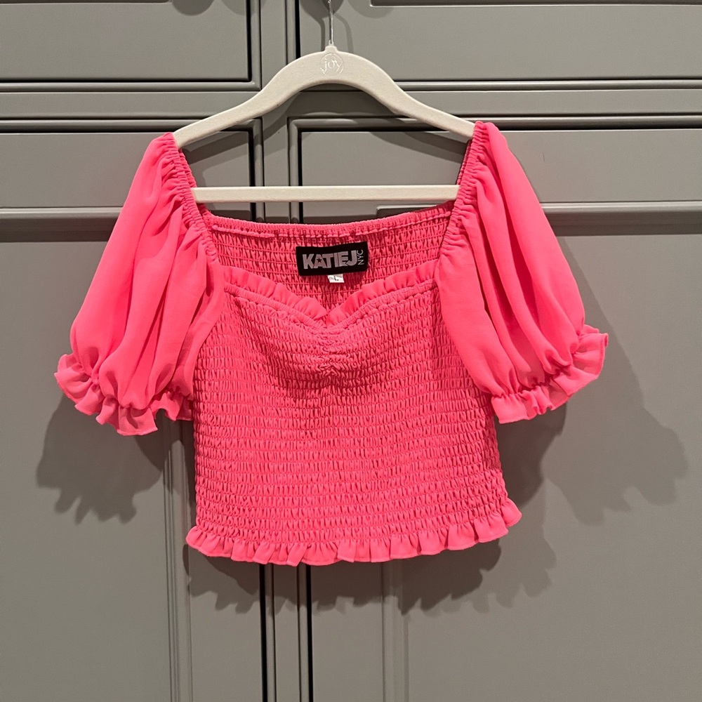 Pink crop Katie J NYC Top